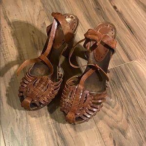 BCBG Girls block wooden heels